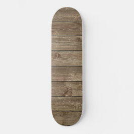 Skateboard Patrón de grano de madera marrón Zen