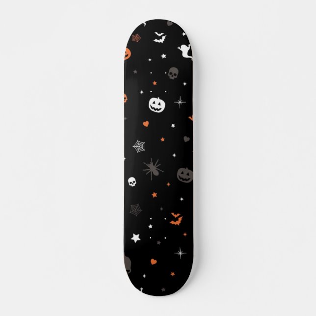 Skateboard Patrón de Halloween (Anverso )