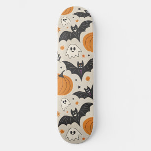 Skateboard Patrón de Halloween y otoño