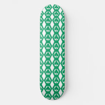 Patrón de hexágono blanco verde trébol