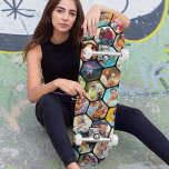 Skateboard Patrón de hexágono moderno y simple de varios Coll<br><div class="desc">El patinador multiCollage de fotos Simple Moderno Hexagon Skateboard incluye un collage de fotos de tus fotos favoritas en forma de hexágono. Perfecto para cumpleaños, Navidades, Día de la Madre, Día del Padre, Abuelos, hermano, hermana, mejor amigo y más. FOTO TIP: centra tus fotos antes de subir a Zazzle. Diseñado...</div>