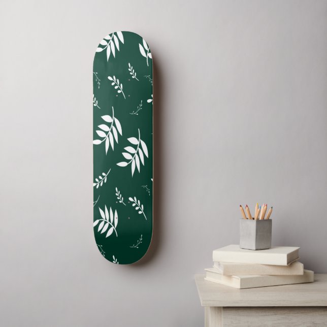 Skateboard patrón de hoja (Arte de la pared)