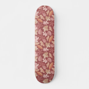 Skateboard Patrón de hojas de Marsala