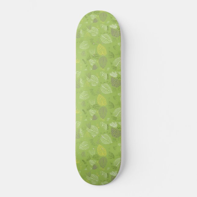 Skateboard Patrón de hojas de otoño 6 (Anverso)