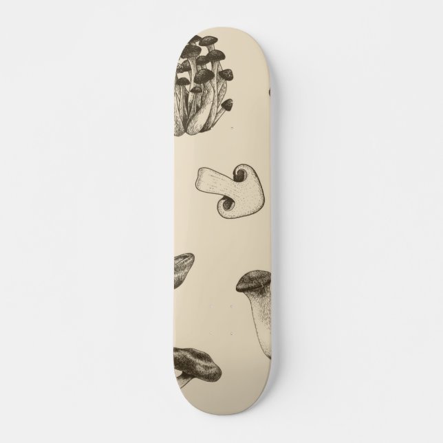Skateboard Patrón de hongos (Anverso )
