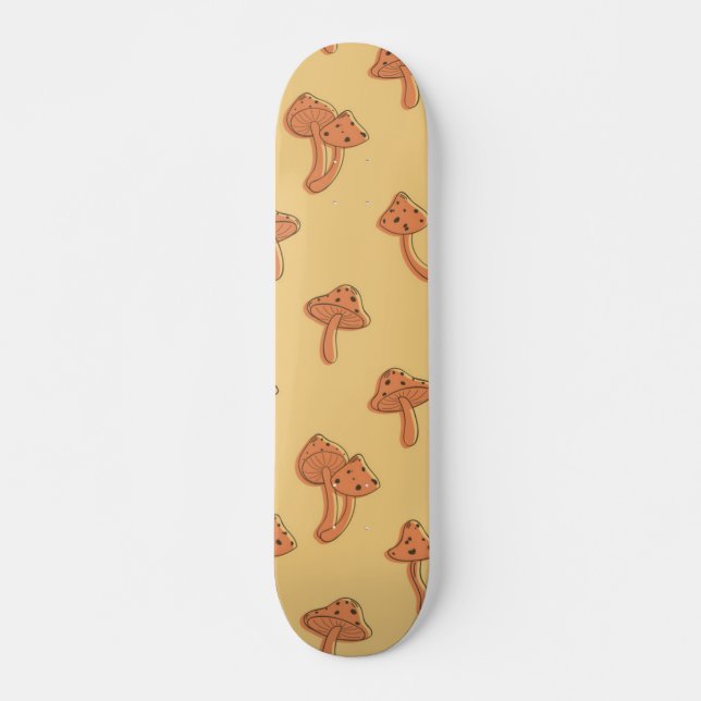 Skateboard Patrón de hongos (Anverso )