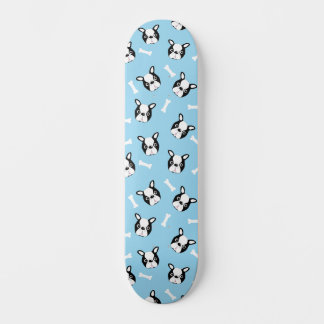 Skateboard Patrón de hueso y Bulldog Francés lindo