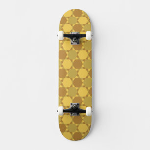 Skateboard Patrón de ilusión óptica estrella de arena marrón