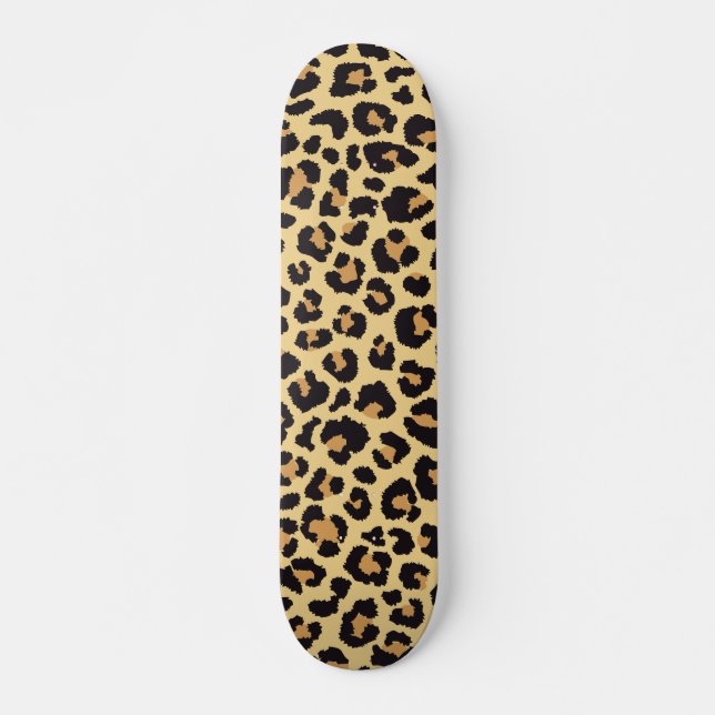 Skateboard Patrón de impresión de animales del Leopardo de la (Anverso )