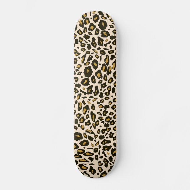 Skateboard Patrón de impresión de leopardo (Anverso)