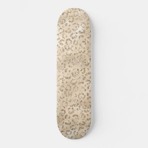Skateboard Patrón de impresión de piel de leopardo marrón 