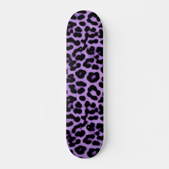 Skateboard Patrón de impresión de puntos leopardo púrpura (Anverso )