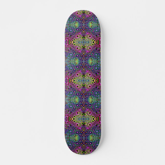 Skateboard Patrón de Kaleidoscopio abstracto (Anverso )