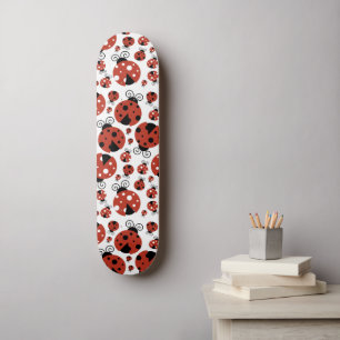 Skateboard Patrón De Ladybugs, Cute Ladybugs, Red Ladybugs