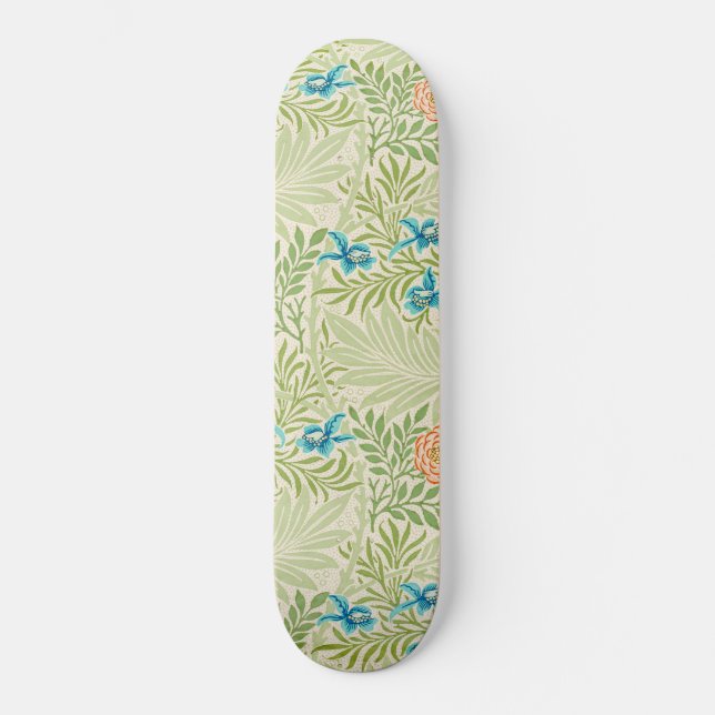 Skateboard Patrón de larkspur (por William Morris) (Anverso)
