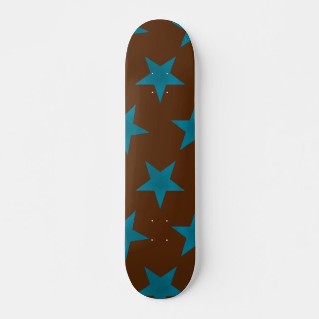 Skateboard Patrón de las estrellas doradas 16 (Anverso )