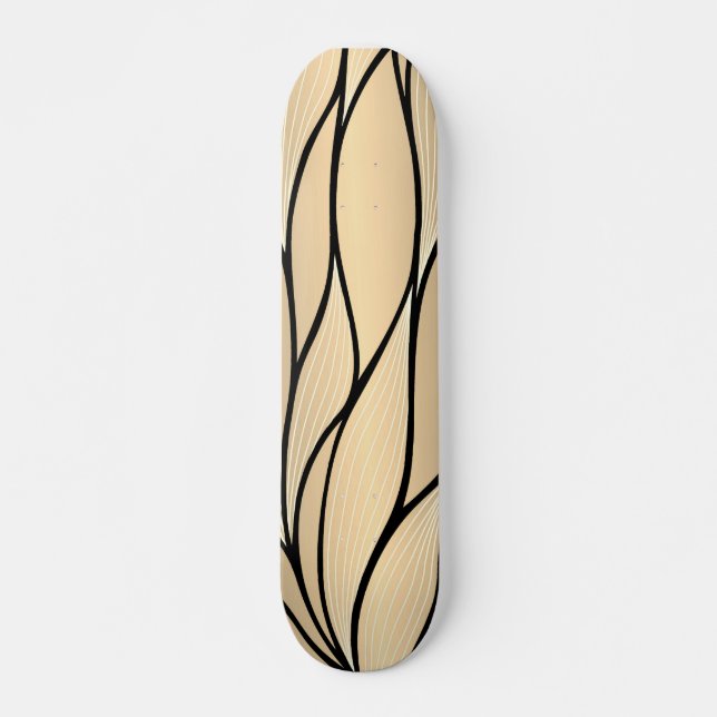 Skateboard Patrón de licencia creativa de oro antiguo (Anverso )