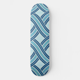 Skateboard Patrón de líneas azules