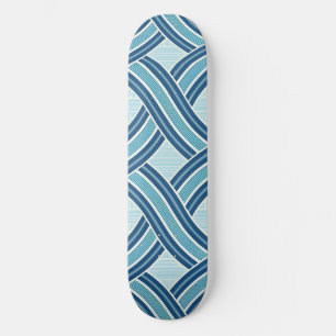 Skateboard Patrón de líneas azules