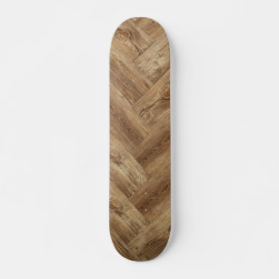 Skateboard Patrón de madera rústica de Guay
