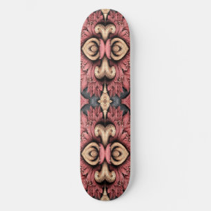 Skateboard Patrón de Mandala Barroco Floral Ornamentado