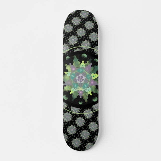 Skateboard Patrón de Mandala infantil natural (Anverso )