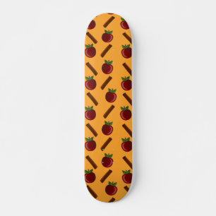 Skateboard Patrón de Manzana y Canela