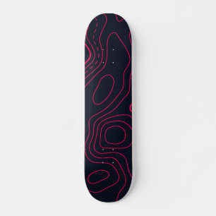 Skateboard Patrón de mapa topográfico