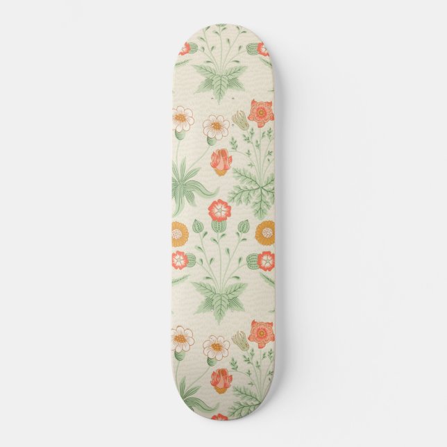 Skateboard Patrón de margarita (por William Morris) (Anverso)