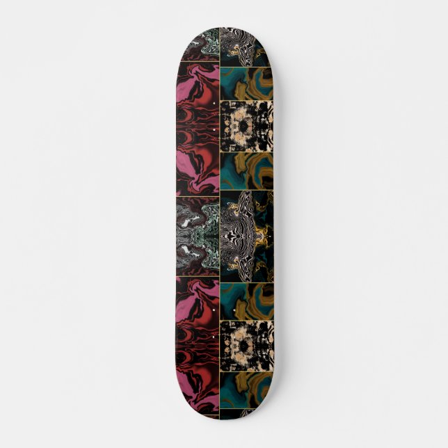 Skateboard Patrón de MÁRMOL abstracto elegante (Anverso )