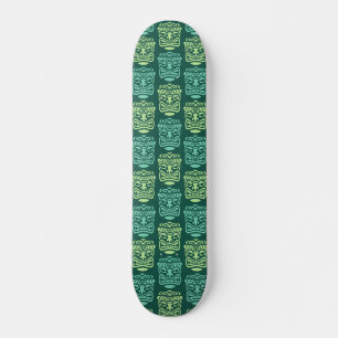 Skateboard Patrón de máscara de tiki retro
