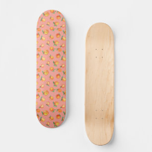 Skateboard Patrón de melocotón de verano dulce