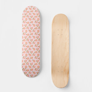 Skateboard Patrón de melocotón de verano dulce