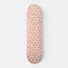 Skateboard Patrón de melocotón de verano dulce