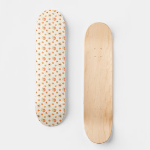 Skateboard Patrón de melocotón de verano dulce