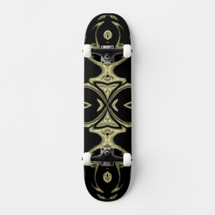 Skateboard patrón de moda dorado moderno