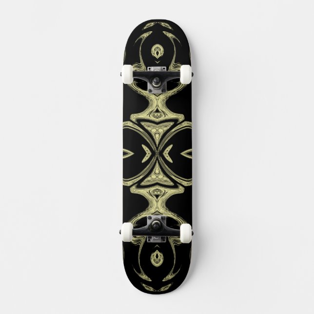 Skateboard patrón de moda dorado moderno (Anverso)