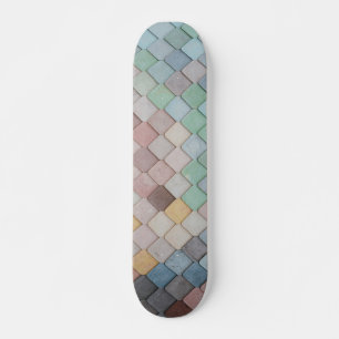 Skateboard Patrón de mosaicos de colores