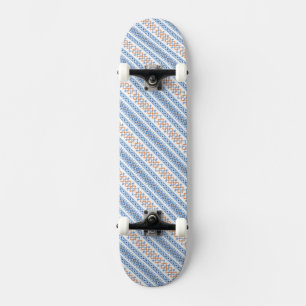 Skateboard Patrón de motivos tribales azteca azul lindo naran