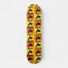 Skateboard Patrón de motocicleta retro 70 popart