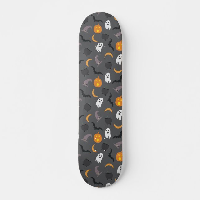 Skateboard Patrón de murciélago fantasma de caldero de Hallow (Anverso )