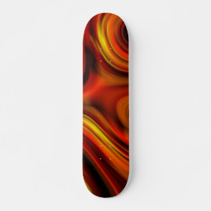 Skateboard Patrón de naranja y amarillo intenso