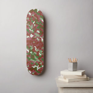 Skateboard Patrón de Navidades geométricos eclécticos Mod Ret