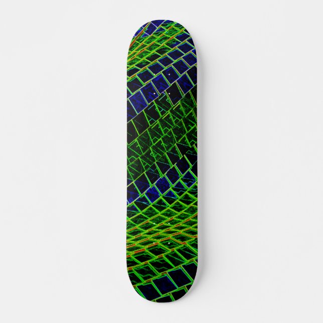 Skateboard Patrón de neón (Anverso )