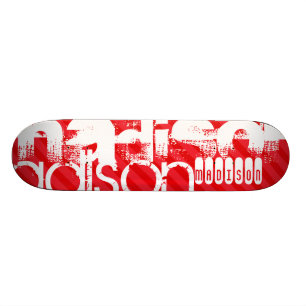 Skateboard Patrón de nombre personalizado en franjas diagonal