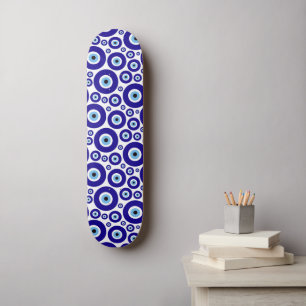 Skateboard Patrón de Ojo Malo, Ojo Griego, Ojo Turco, Nazar