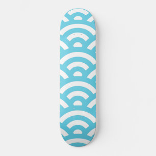 Skateboard Patrón de onda azul