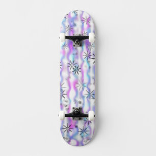 Skateboard Patrón de Ondas de Estallido de Estrellas Soñadora