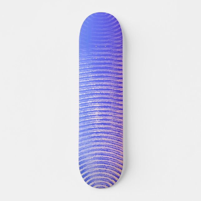 Skateboard Patrón de ondas de sonido azul y naranja (Anverso )
