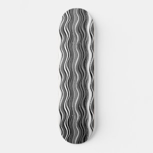 Skateboard Patrón de ondas monocromáticas
